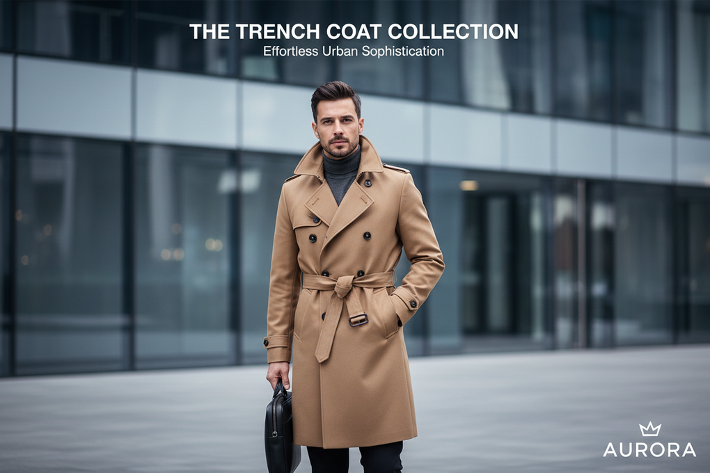 Men's trench coat selection