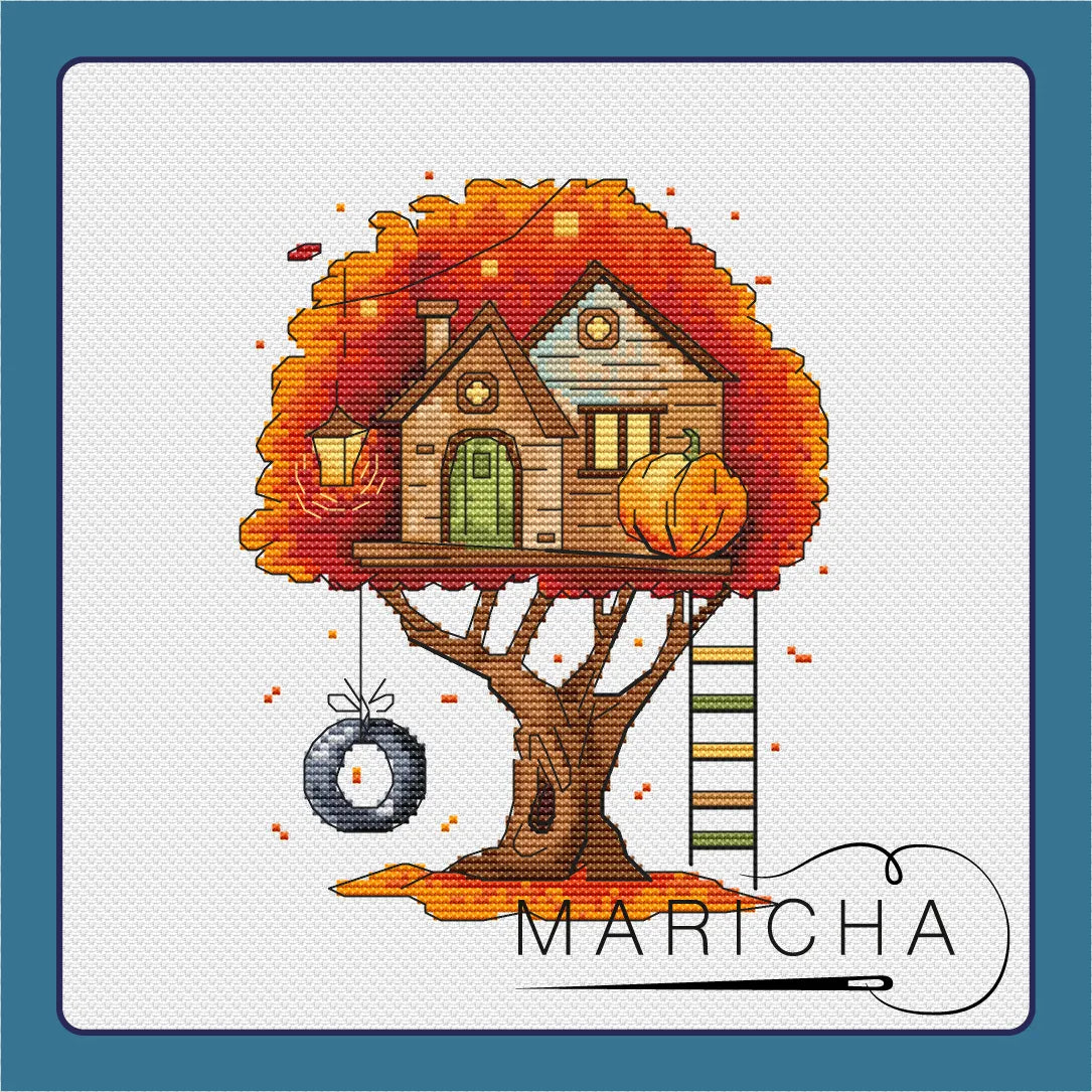 Treehouse. Autumn - PDF Cross Stitch Pattern-0