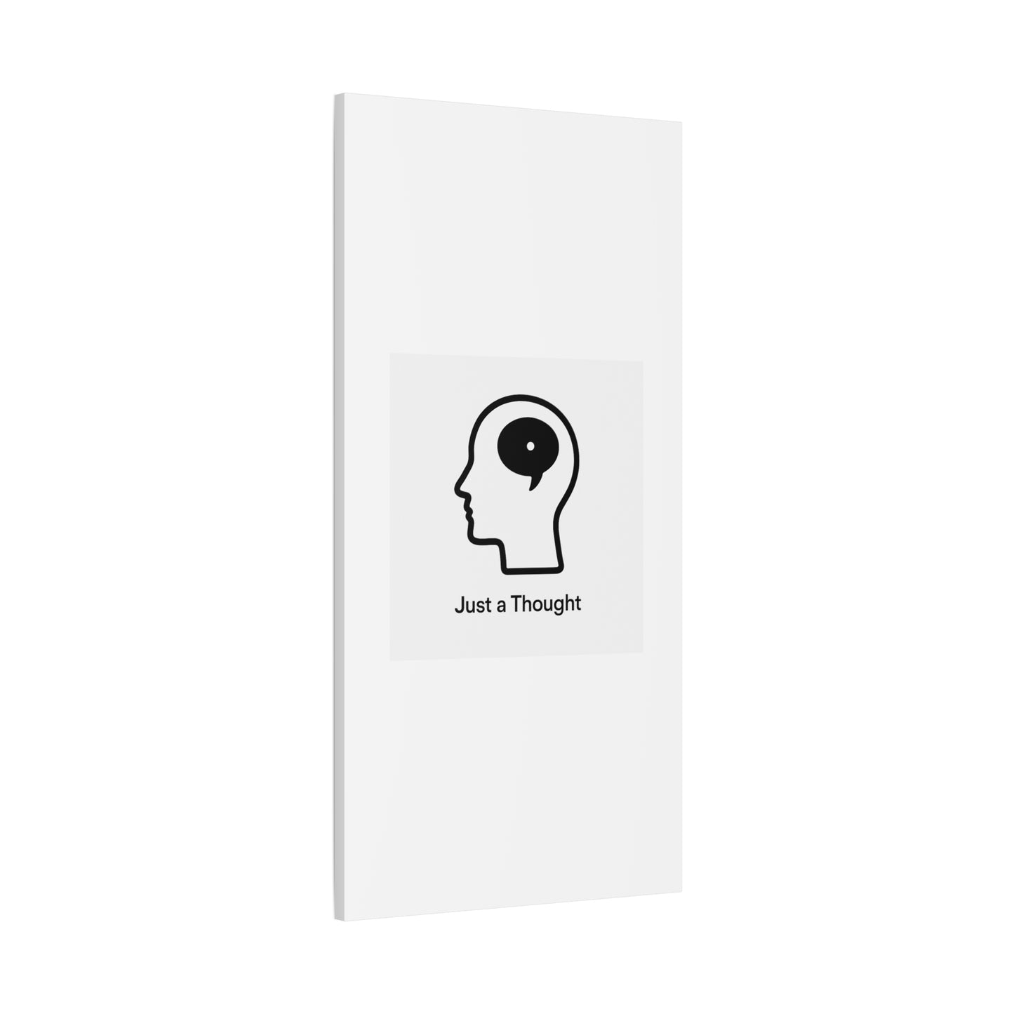 Matte Canvas Wall Art - "Just a Thought" Minimal Head Illustration