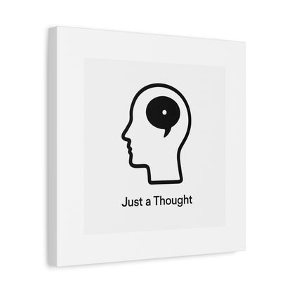 Matte Canvas Wall Art - "Just a Thought" Minimal Head Illustration