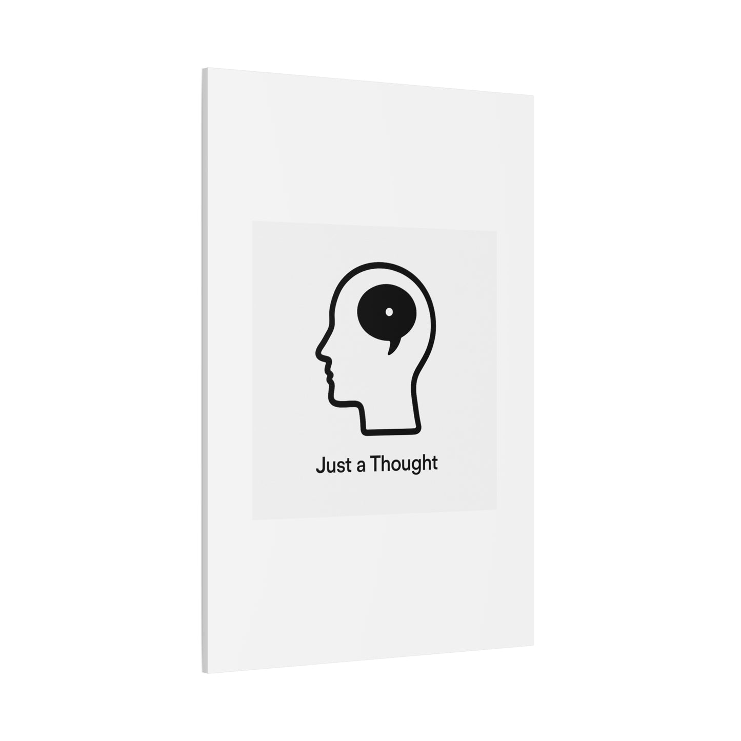 Matte Canvas Wall Art - "Just a Thought" Minimal Head Illustration