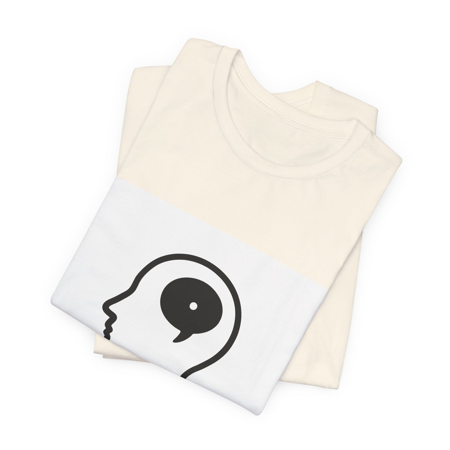 Just a Thought T-Shirt — Minimalist Head & Thought Bubble Tee