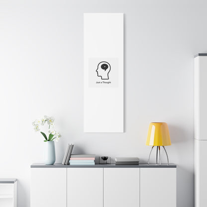 Matte Canvas Wall Art - "Just a Thought" Minimal Head Illustration