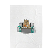 Pending Approval Raccoon Desk Blanket | Unhinged Animal Bureaucracy, Office HR Illustration