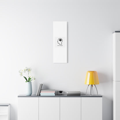 Matte Canvas Wall Art - "Just a Thought" Minimal Head Illustration