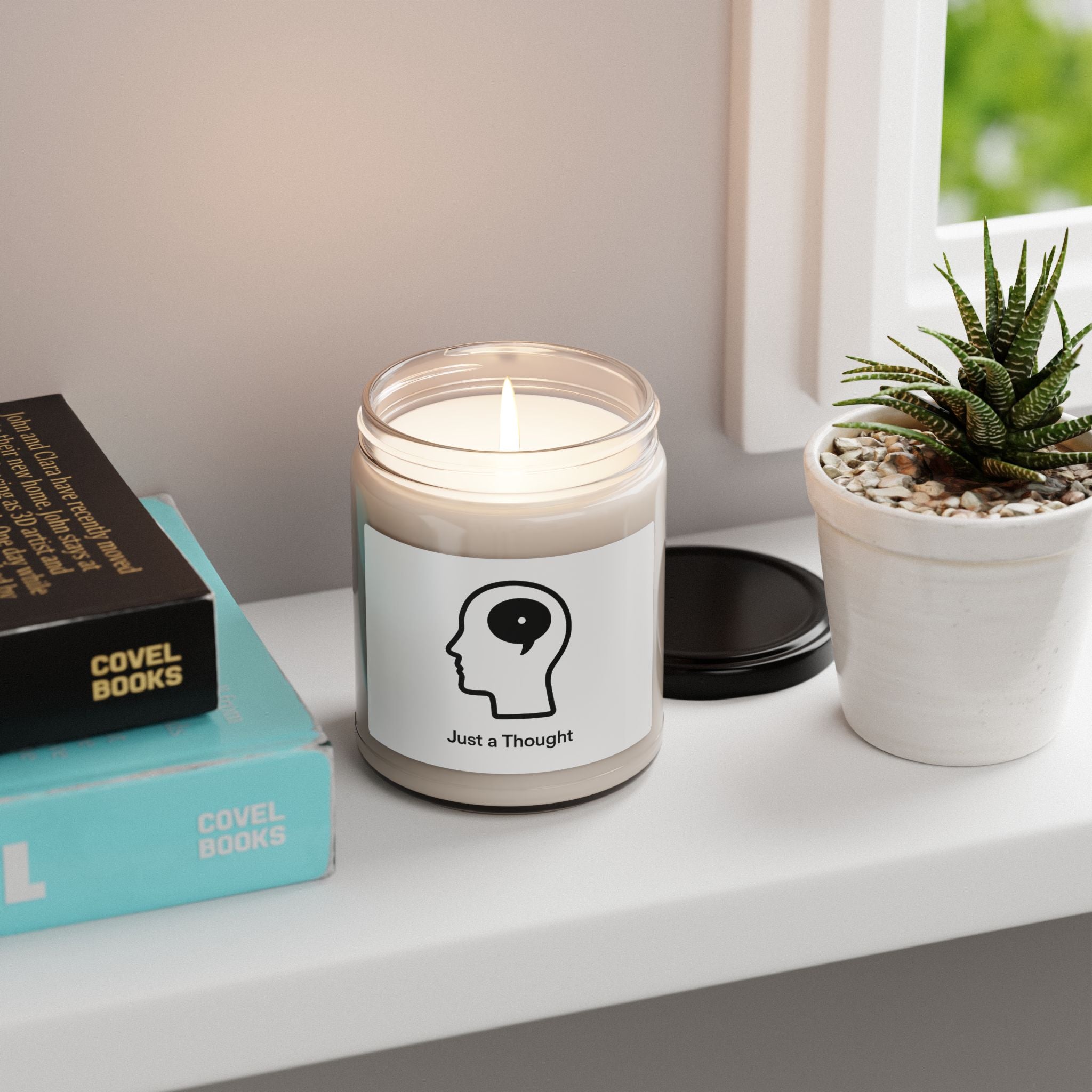 Just a Thought Scented Soy Candle — 9oz Minimalist Mindfulness Candle