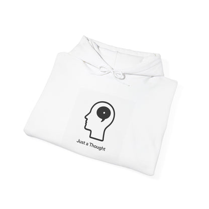 Just a Thought Hoodie — Minimalist Brain Icon Pullover