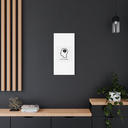 Matte Canvas Wall Art - "Just a Thought" Minimal Head Illustration