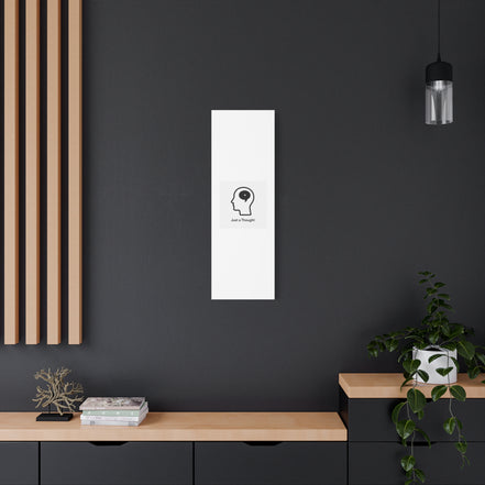 Matte Canvas Wall Art - "Just a Thought" Minimal Head Illustration