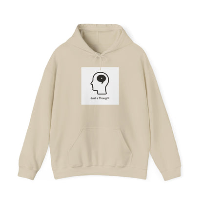 Just a Thought Hoodie — Minimalist Brain Icon Pullover