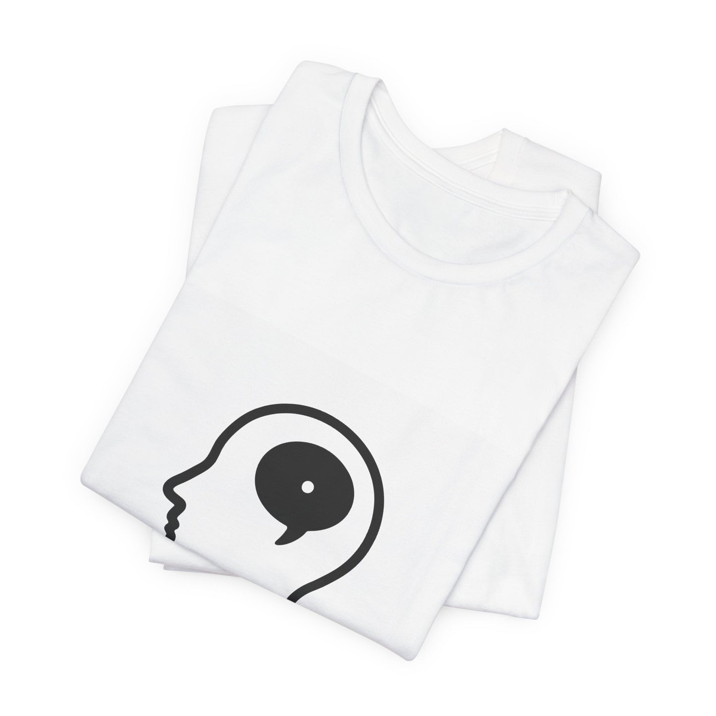 Just a Thought T-Shirt — Minimalist Head & Thought Bubble Tee
