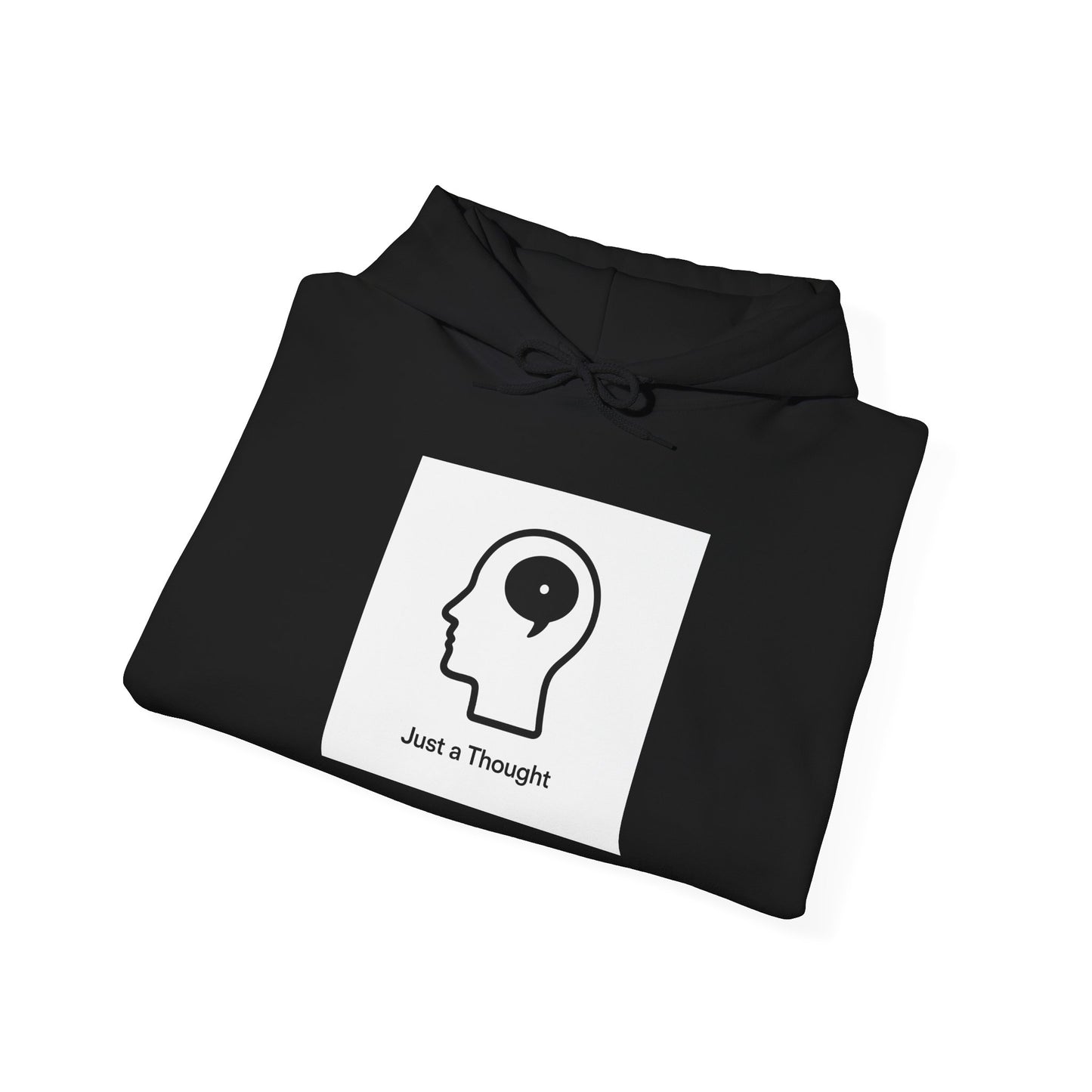 Just a Thought Hoodie — Minimalist Brain Icon Pullover