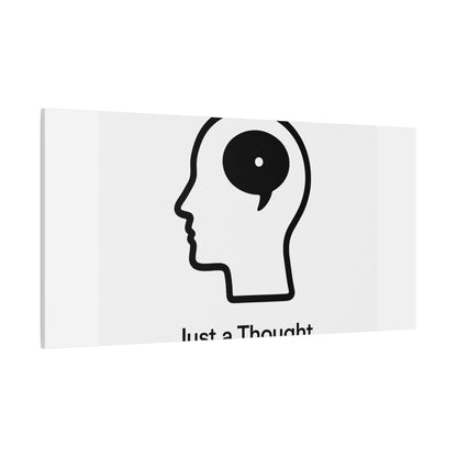 Matte Canvas Wall Art - "Just a Thought" Minimal Head Illustration
