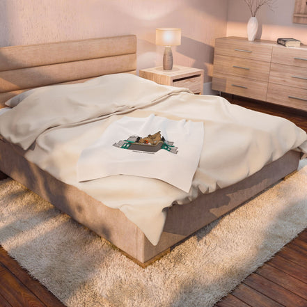 Pending Approval Raccoon Desk Blanket | Unhinged Animal Bureaucracy, Office HR Illustration