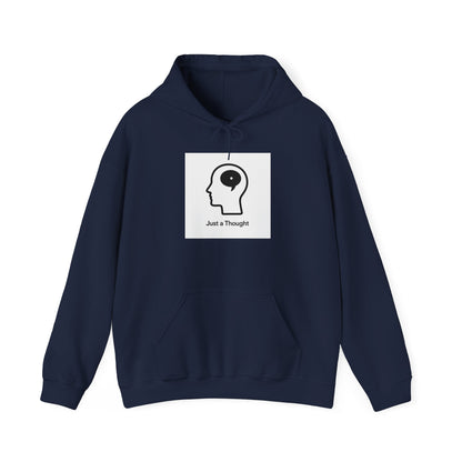 Just a Thought Hoodie — Minimalist Brain Icon Pullover
