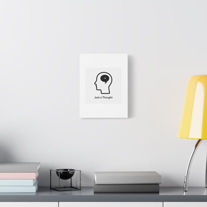 Matte Canvas Wall Art - "Just a Thought" Minimal Head Illustration