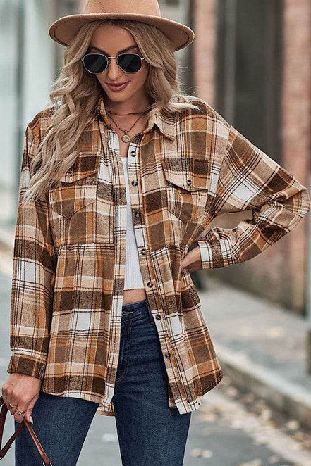 Plaid long sleeve shirt