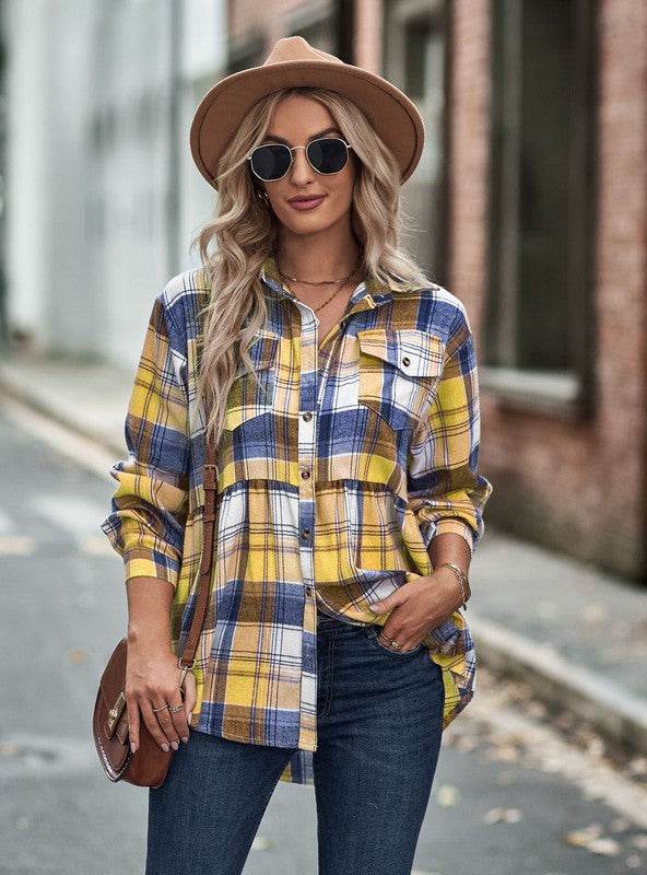 Plaid long sleeve shirt