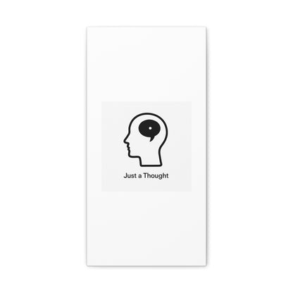 Matte Canvas Wall Art - "Just a Thought" Minimal Head Illustration