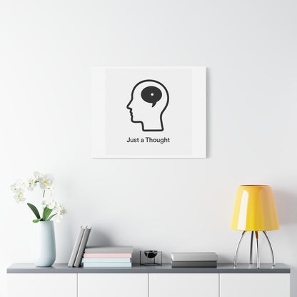Matte Canvas Wall Art - "Just a Thought" Minimal Head Illustration