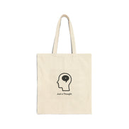 Canvas Tote Bag - 'Just a Thought' Minimalist Head Graphic