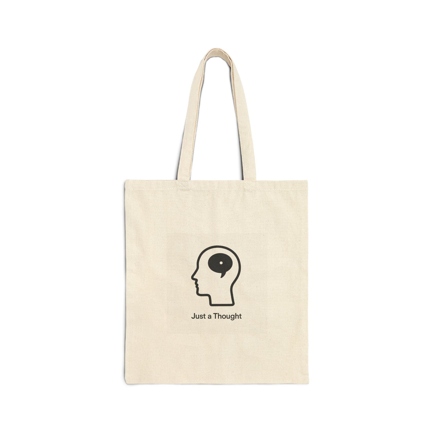 Canvas Tote Bag - 'Just a Thought' Minimalist Head Graphic