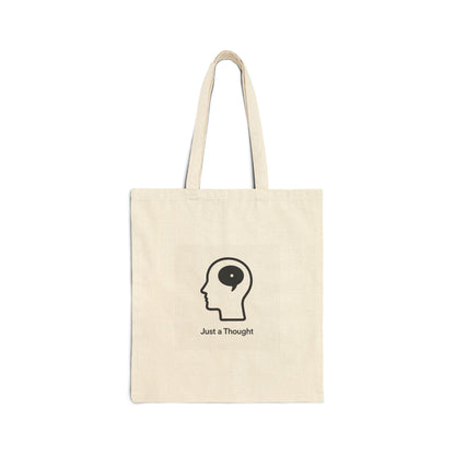 Canvas Tote Bag - 'Just a Thought' Minimalist Head Graphic