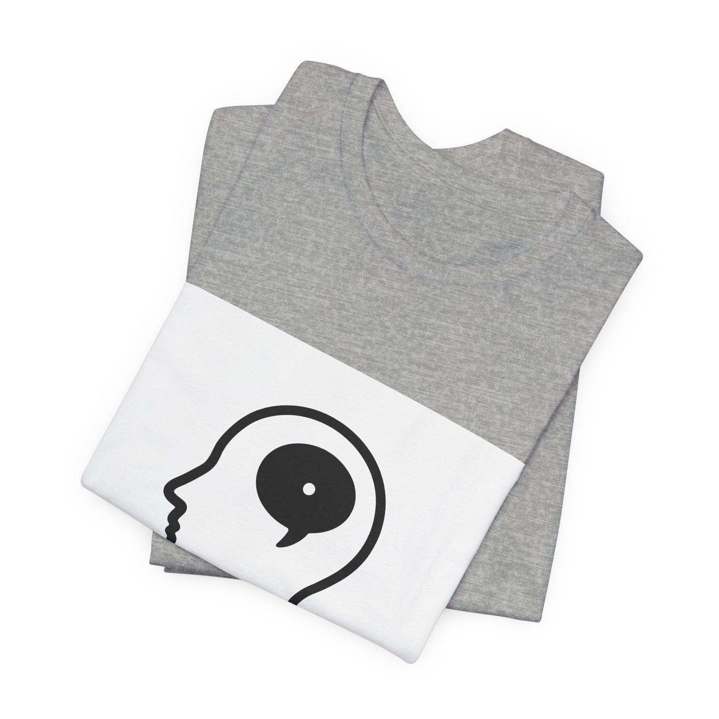 Just a Thought T-Shirt — Minimalist Head & Thought Bubble Tee