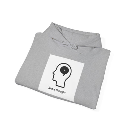 Just a Thought Hoodie — Minimalist Brain Icon Pullover