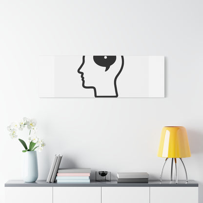 Matte Canvas Wall Art - "Just a Thought" Minimal Head Illustration