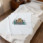Pending Approval Raccoon Desk Blanket | Unhinged Animal Bureaucracy, Office HR Illustration
