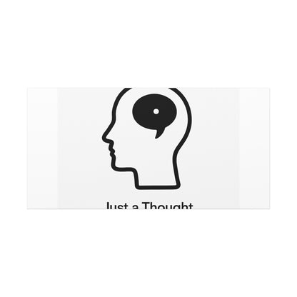 Matte Canvas Wall Art - "Just a Thought" Minimal Head Illustration
