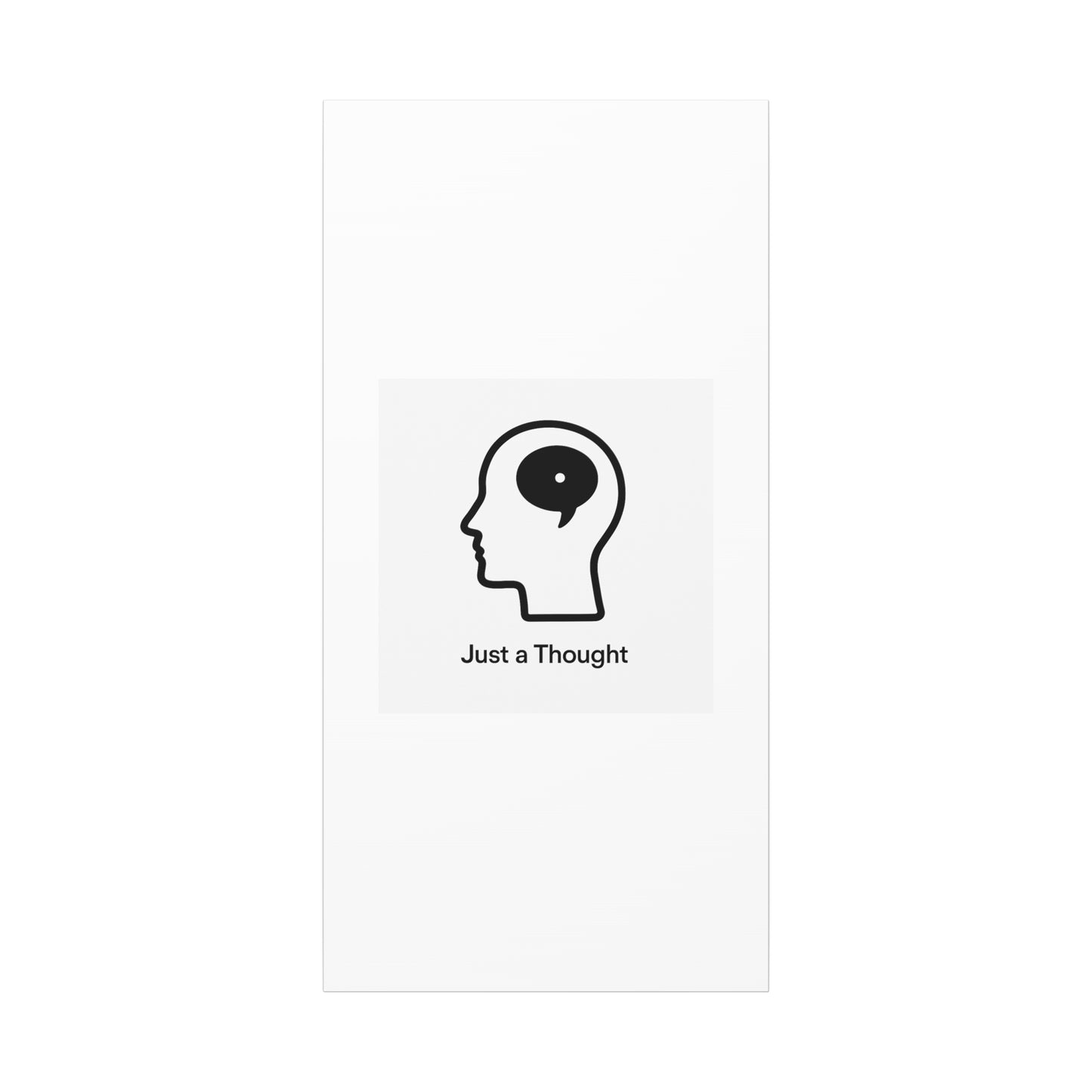 Matte Canvas Wall Art - "Just a Thought" Minimal Head Illustration