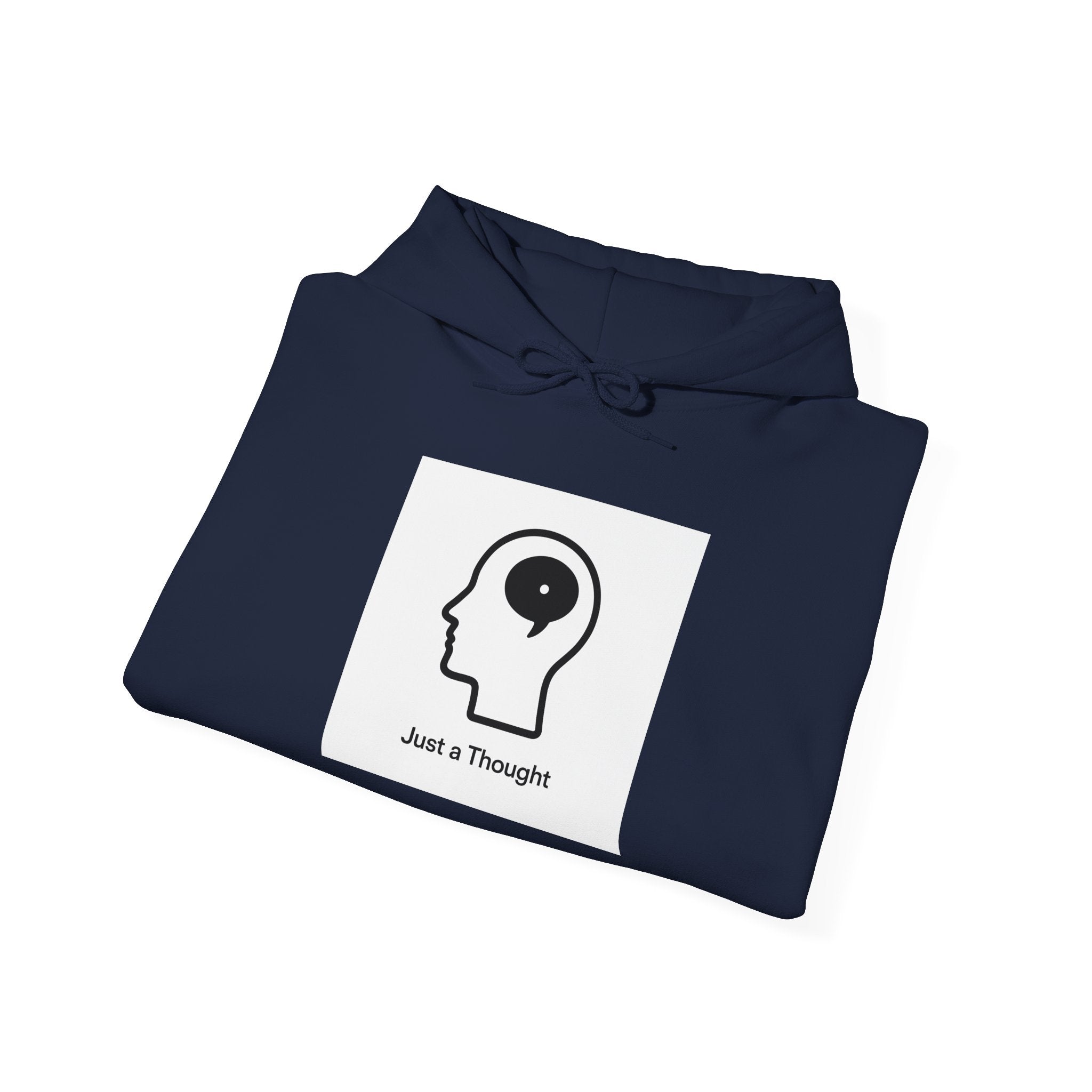 Just a Thought Hoodie — Minimalist Brain Icon Pullover