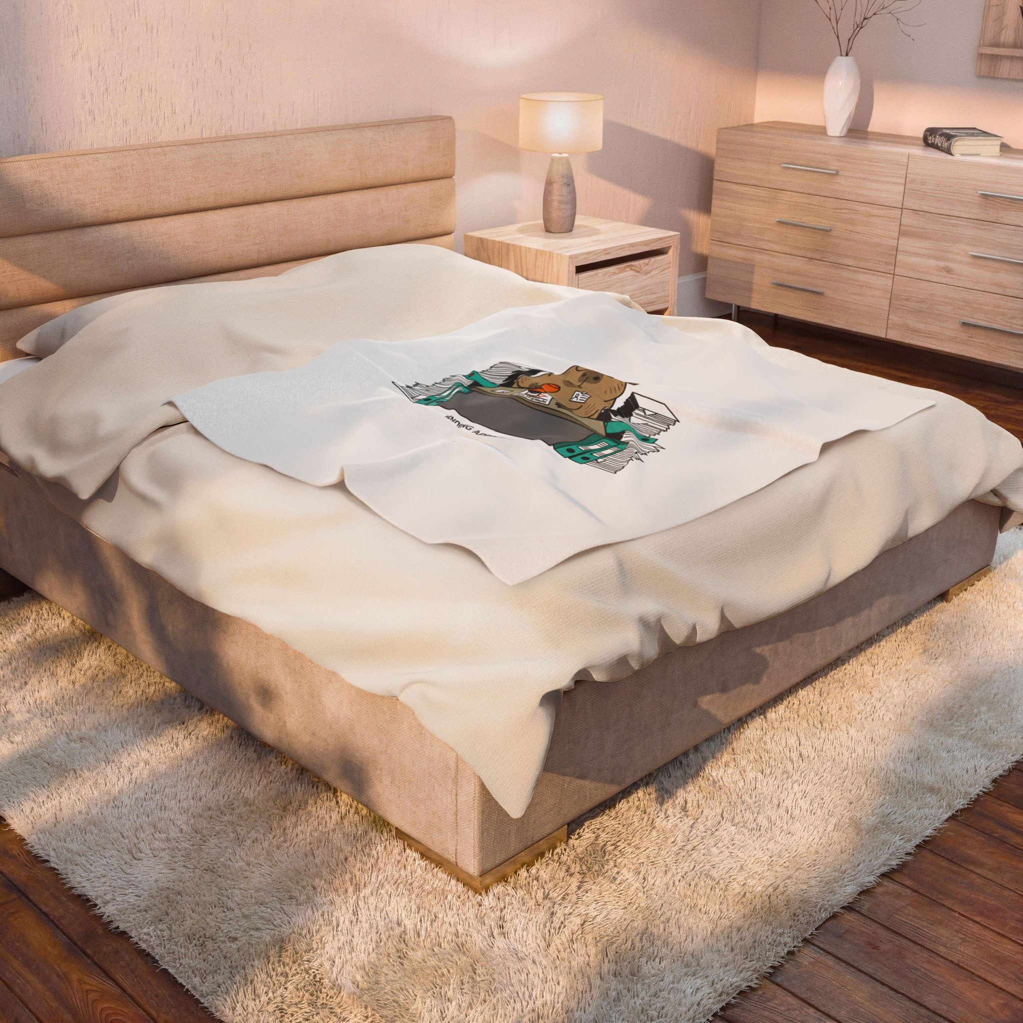 Pending Approval Raccoon Desk Blanket | Unhinged Animal Bureaucracy, Office HR Illustration