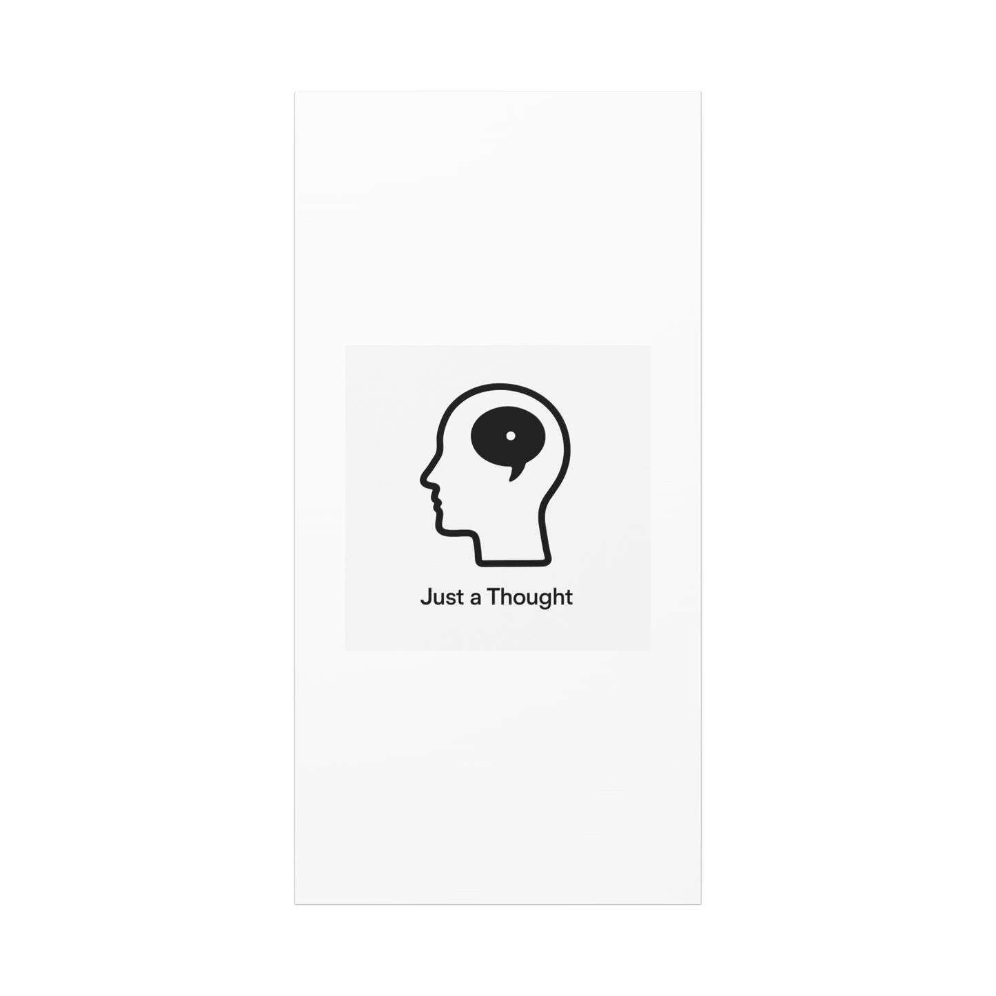 Matte Canvas Wall Art - "Just a Thought" Minimal Head Illustration
