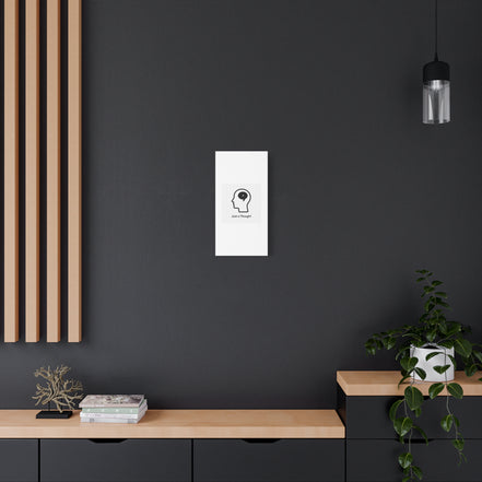 Matte Canvas Wall Art - "Just a Thought" Minimal Head Illustration