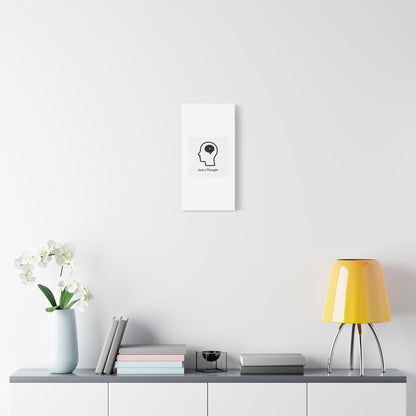 Matte Canvas Wall Art - "Just a Thought" Minimal Head Illustration