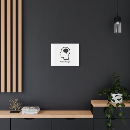 Matte Canvas Wall Art - "Just a Thought" Minimal Head Illustration