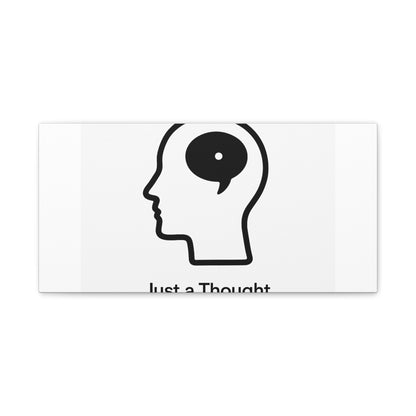 Matte Canvas Wall Art - "Just a Thought" Minimal Head Illustration