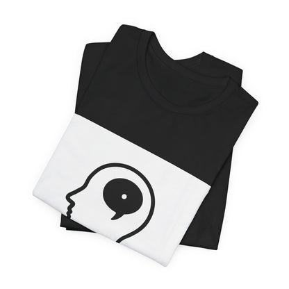Just a Thought T-Shirt — Minimalist Head & Thought Bubble Tee