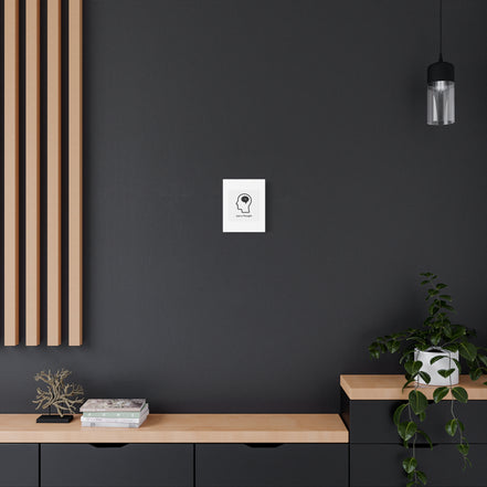 Matte Canvas Wall Art - "Just a Thought" Minimal Head Illustration