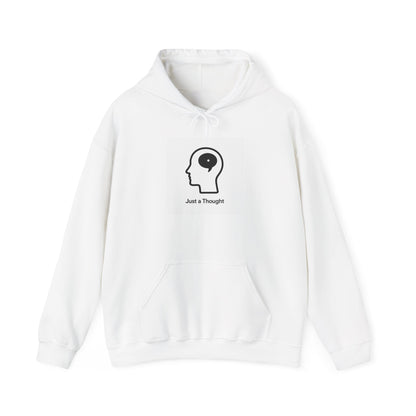 Just a Thought Hoodie — Minimalist Brain Icon Pullover