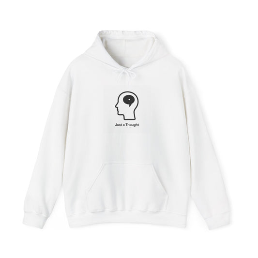 Just a Thought Hoodie — Minimalist Brain Icon Pullover