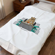 Pending Approval Raccoon Desk Blanket | Unhinged Animal Bureaucracy, Office HR Illustration