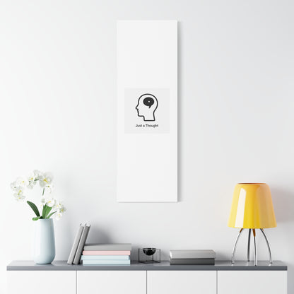 Matte Canvas Wall Art - "Just a Thought" Minimal Head Illustration