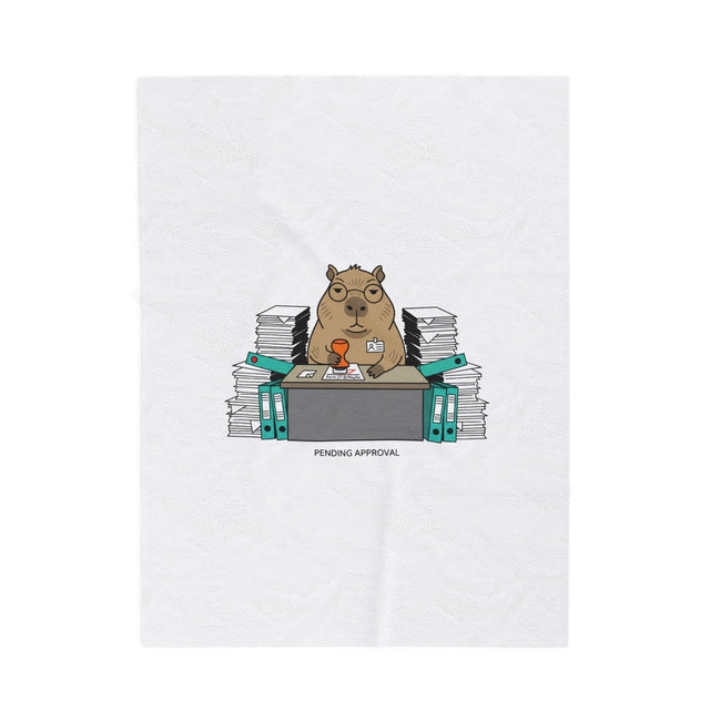 Pending Approval Raccoon Desk Blanket | Unhinged Animal Bureaucracy, Office HR Illustration