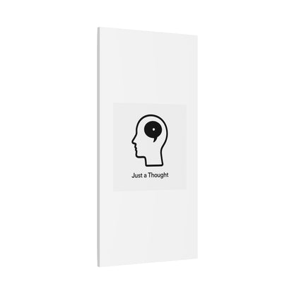 Matte Canvas Wall Art - "Just a Thought" Minimal Head Illustration