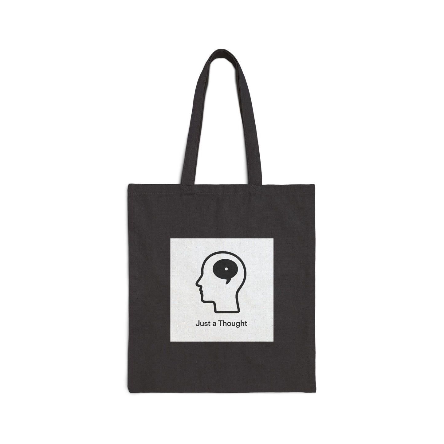Canvas Tote Bag - 'Just a Thought' Minimalist Head Graphic