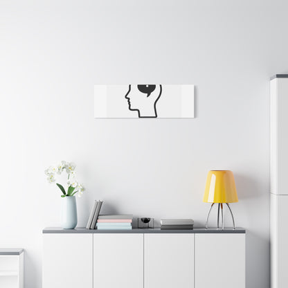 Matte Canvas Wall Art - "Just a Thought" Minimal Head Illustration